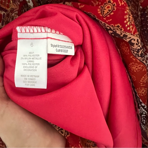 Vintage Y2K Asymmetrical Paisley Witchy Fairycore Whimsical Boho Flowy Dress - Picture 9 of 15